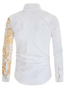 Men's Autumn And Winter Long Sleeve Shacket - White - View 2