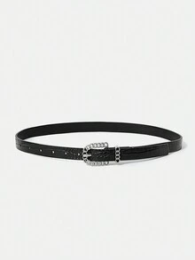 BizChic 1pc Women's Basics Fashionable And Delicate Belt For Daily And Commute, Suitable For Casual Wear - Black - View 3