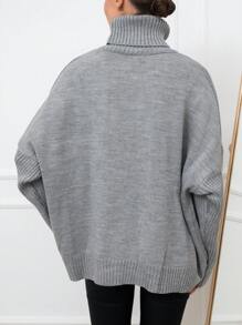 RueChic Oversized trui met col en vleermuismouwen