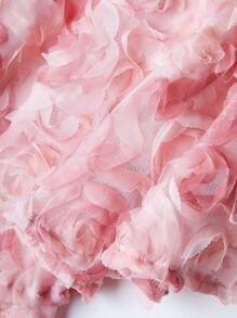 Sweetra Women's 3d Flower Applique Strapless Dress Mini Short Women Outfit