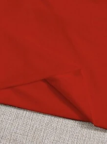 Top de tirantes acanalado de unicolor para uso casual en verano - Rojo - Ver 3