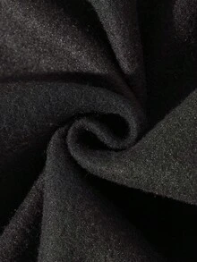 Men's Letter Print Kangaroo Pocket Drawstring Hoodie - Black - View 4