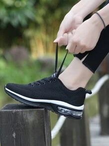 Women's Fashionable Black Sports Shoes - Black - View 1