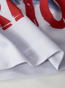 SHEIN Explorewe 男孩酷炫時尚 2 件套卡通人物印花圓領短袖 T 卹套裝 - 彩色 - 查看 8