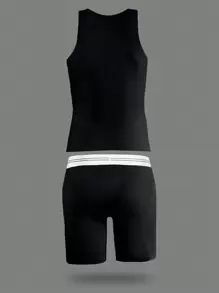Men'S Shapewear Set: Vest And Shorts