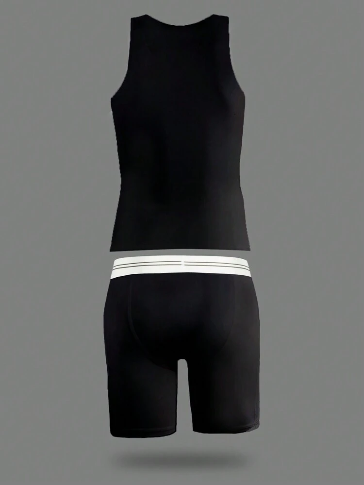 Men'S Shapewear Set: Vest And Shorts