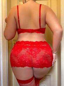 SHEIN Rozmiar Plus Damski Seksowna koronka Bielizna damska