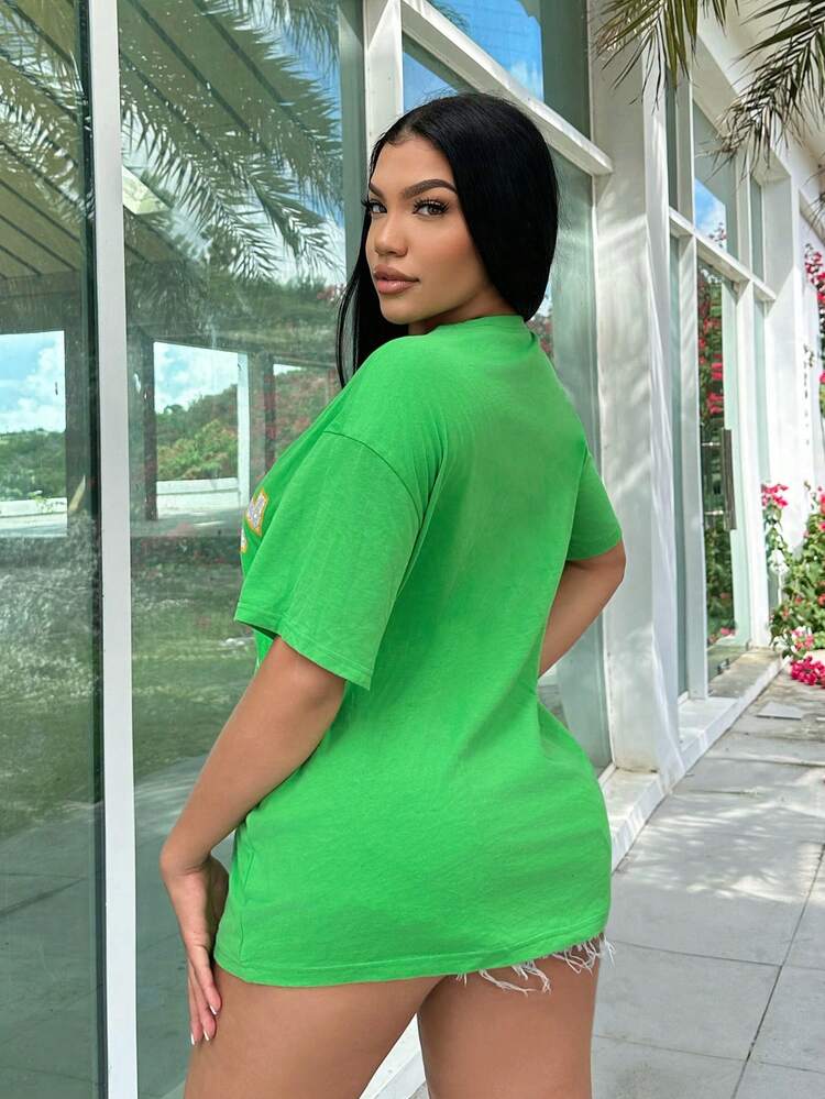 Saint Patrick Day Festival Outfits Green T Shirt Graphics Woman T Shirts Summer T Shirts Oversized T Shirt