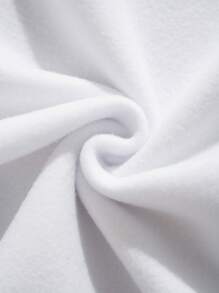 少女标语雕塑印花卫衣 - 白色 - 查看 4