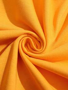 SHEIN Qutie 女士卡通狗印花圓領t恤 - 黃色 - 查看 5