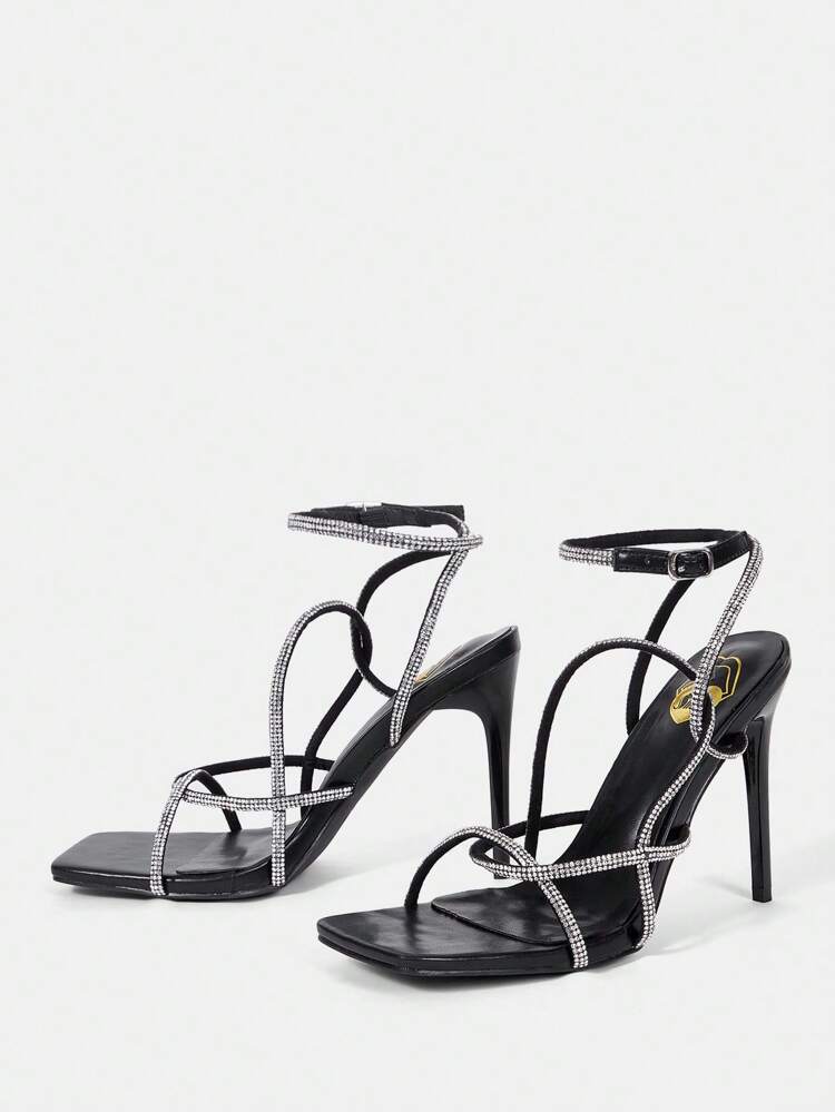 Fashionable Bright Diamond High Heel Sandals