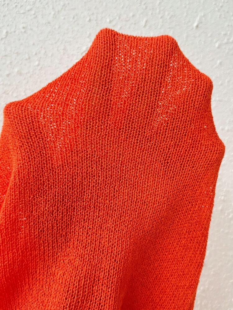 Plain Short Sleeve Knitted Top