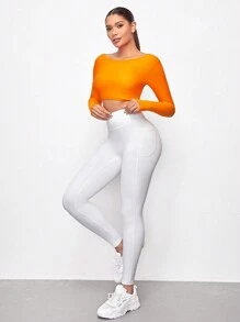 VARSITIE Sports  Yoga Basic Chest Cup&Tummy  Control  With TOP AND LEGGING SET - Blue - View 2