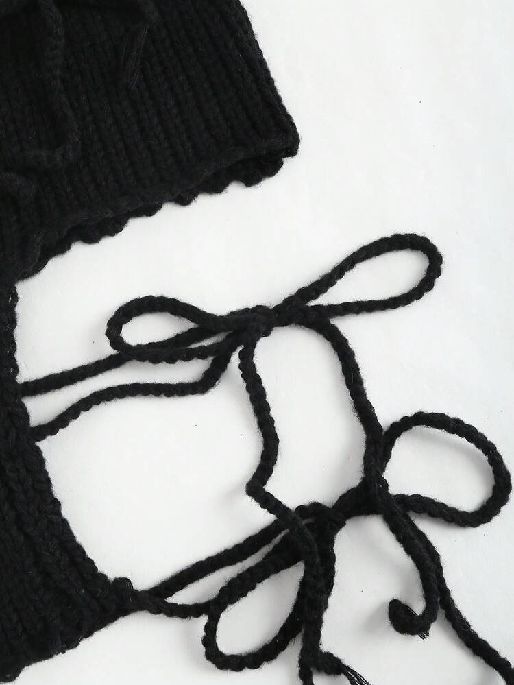 Women's Knitted Hollow Out Cross Strap Camisole Top