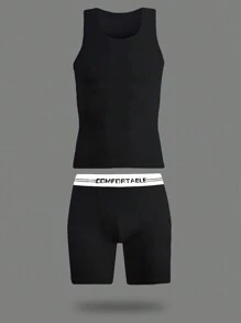 Men'S Shapewear Set: Vest And Shorts