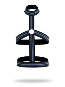 男士條紋編織帶束縛帶,適用於內衣配件 - 彩色 - 查看 1