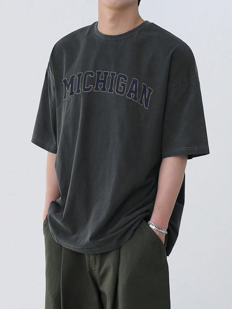 Men'S Summer T-Shirt With Letter Print