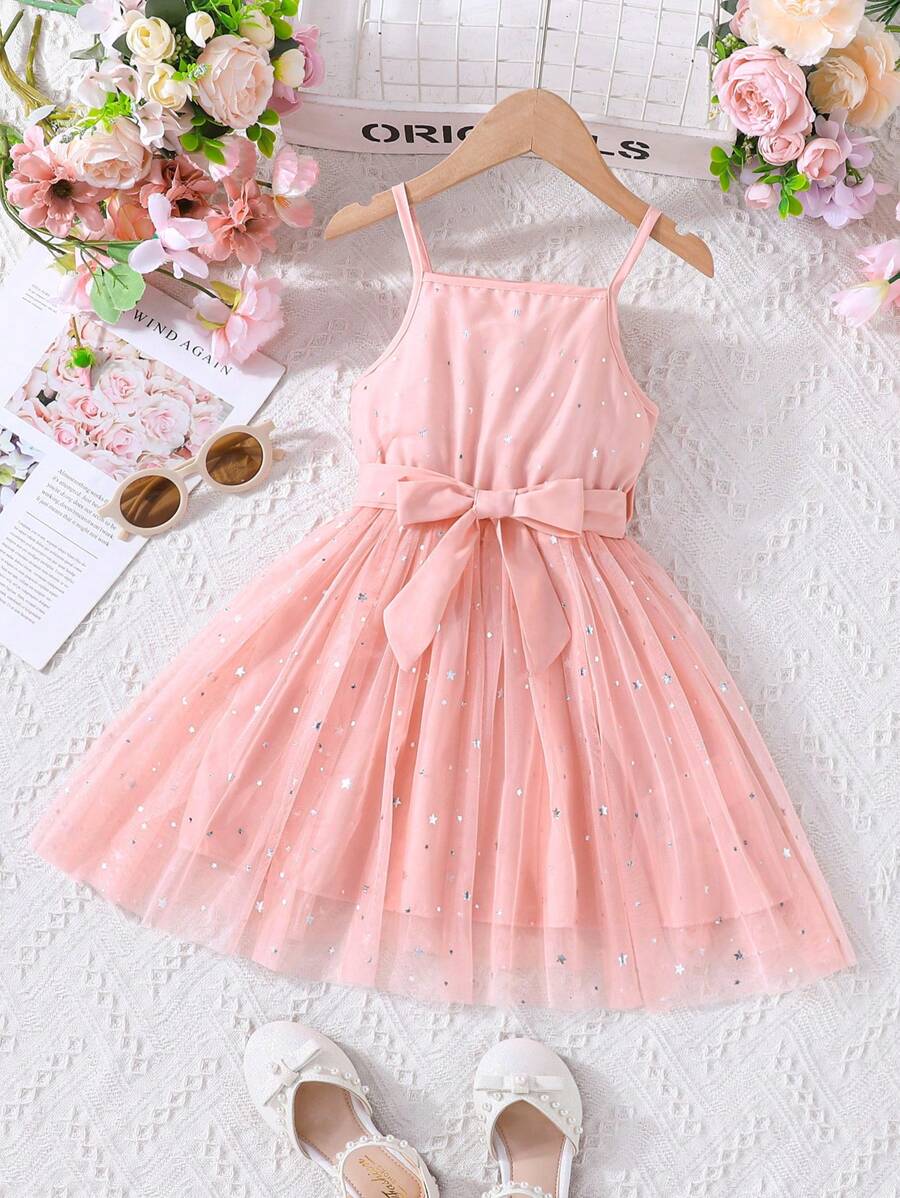 SHEIN 1 pieza Vestido blanco plisado simple y casual de moda para niña, versátil para uso diario y escolar