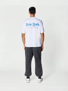 SUMWON Tee With Front And Back Graphic Print - White - View 3