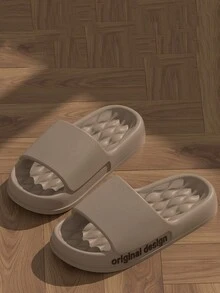 男女夏季家居拖鞋,北歐簡約時尚防滑拖鞋,厚底 - 咖啡棕 - 查看 6