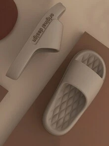 男女夏季家居拖鞋,北歐簡約時尚防滑拖鞋,厚底 - 咖啡棕 - 查看 3