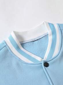 Manfinity Roghcode Loose Fit Men's Long Sleeve Chinese Dragon & Letter Printed Rave Baseball Jacket With Warm Lining Without Hoodie, Anime Hoodie Men, Graphic Hoodies Street Wear, Fall - Multicolor - View 6