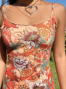 Soleia 度假全印花細肩帶連身裙 - 彩色 - 查看 4