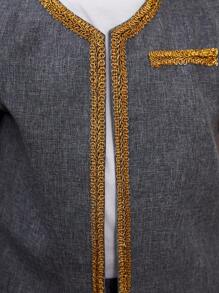 SHEIN Ensemble de chemise patchwork à manches courtes et de shorts à taille élastique pour bébé garçon