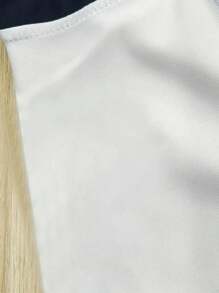 Manfinity Sport Corelite 男士彩色拼接數字星星印花運動T恤運動上衣 - 彩色 - 查看 3