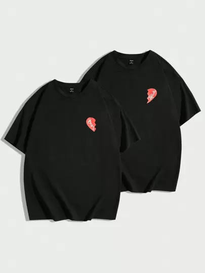 Chillumni 1件男式針織休閒短袖t恤