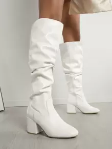 SHUZIA Fold Over Boots - Beige - View 7