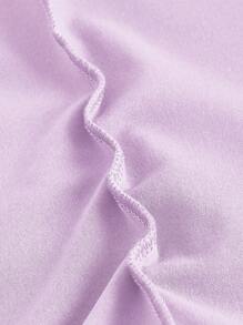 SHEIN MOD Women's Slim Fit Pleated Halter Dress - Lilac Purple - View 3