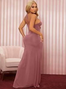 SHEIN SXY Abito Attillato Con Spallina Obliqua E Taglio Cutout Per Donna