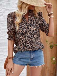 SHEIN LUNE 印花開衫領襯衫 - 彩色 - 查看 5