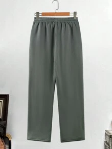 Manfinity EMRG 寬鬆男士束口腰斜口袋運動長褲 - 深灰色 - 查看 2