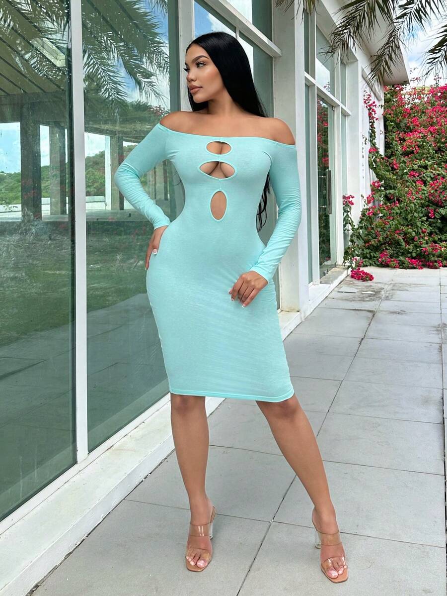 SHEIN SXY Sexy Dress Summer Romper - Blue - View 1