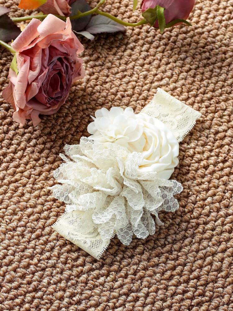 嬰兒攝影立體花朵髮箍道具 - 彩色 - 查看 5