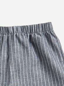 Teenage Boys' Striped Casual Pants - White - View 3