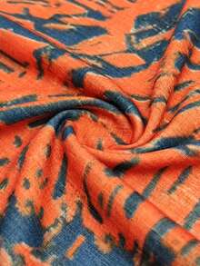 Hàng mới đến Của phụ nữ Giải trí Retro Bản in lá Vòng cổ Ngắn tay Áo thun - Nhiều màu - Xem 3