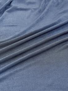 SHEIN BAE Vestido ajustado de hombros descubiertos cruzado - Neblina azul - Ver 11