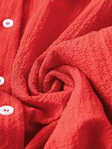 Calvaya 大尺碼女士長袖襯衫 - 紅色 - 查看 4