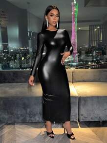 Zolique Rückenfreies, Figurbetontes Kleid Mit Kettenverzierungen