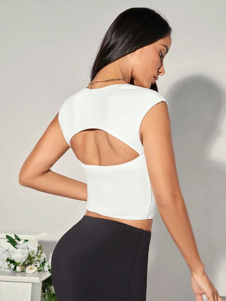 Women's Solid Square Neckline Ruched T-Shirt