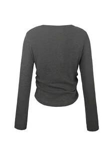 2合1字母印花長袖上衣