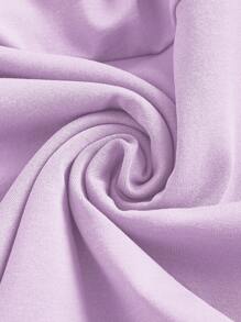 SHEIN MOD Women's Slim Fit Pleated Halter Dress - Lilac Purple - View 4