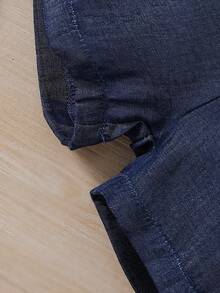 幼兒男童卡通車紋短袖t恤和牛仔短褲套裝