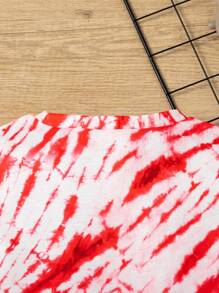 SHEIN 男童蜘蛛印花染色短袖t恤,夏季 - 彩色 - 查看 5