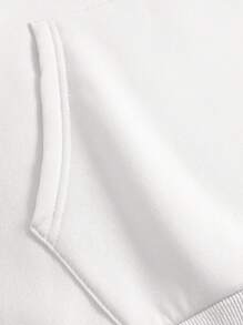 SHEIN Slayr Women'S Hooded Sweatshirt With Slogan Lip Print - White - View 6