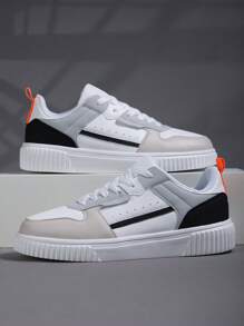 男士运动鞋男时尚帅气休闲鞋系带男鞋滑板鞋男士运动鞋个性街头男鞋 - 彩色 - 查看 4