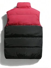 男士撞色羽绒背心，适合秋冬季节，保暖舒适 - 彩色 - 查看 2